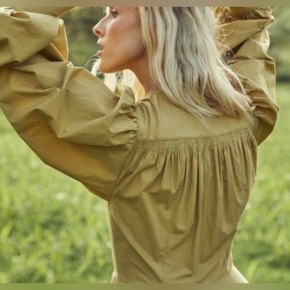 DOEN Edlynne Maxi Dress Organic Poplin Oregano Size XS - Picture 4 of 12